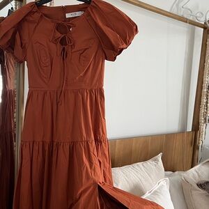 ASTR Women's copper Maxi Dress NWT